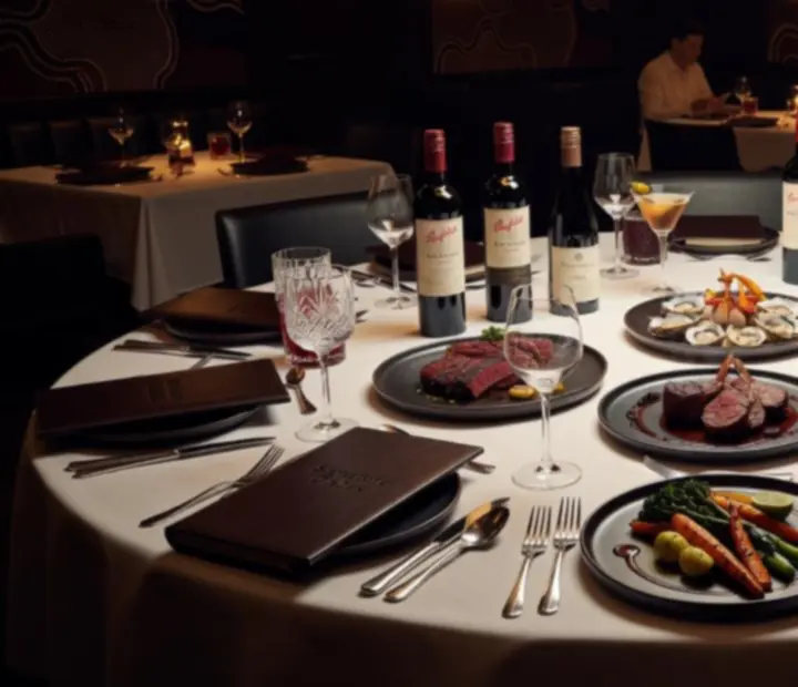 Editorial photograph of a modern Australian dining table with candlelight and plated dishes.